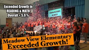 Congratulations Meadow View Elementary for overall Math and Reading test scores exceeding expectation. Growth for overall scores placed Meadow View at a 5.9 % growth rate. | Onslow County Schools