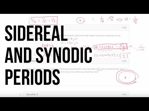 Sidereal and Synodic Periods