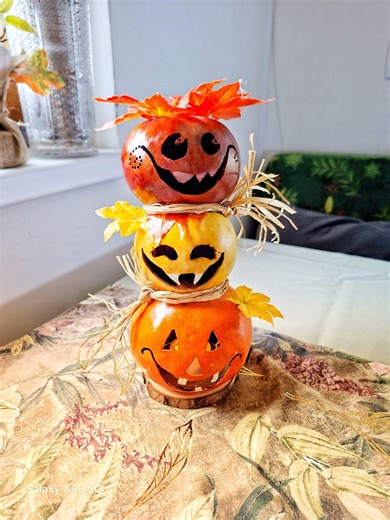 Handmade Gourd Scarecrow Lamp – Autumn Pumpkin Decor, Natural Lagenaria Light, Unique Fall Decoration - Etsy