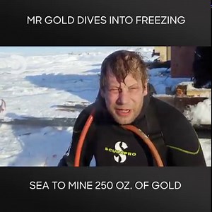 35K views · 625 reactions | Mr Gold has his eyes on Tomcod Claim where he aims for reaching the goal of 250 oz. of gold. To achieve this he has to risk his life by diving into freezing sea. | Discovery Channel Australia | Facebook