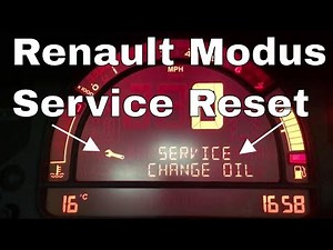 Renault Modus Service Light Reset Service Change Oil Reset AND Spanner Light Reset