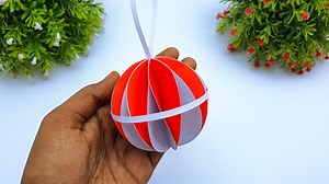 39K views · 288 reactions | Homemade Christmas tree decoration ornaments - Paper Christmas ball for Christmas decor #ChristmasDecor #ChristmasCrafts #XmasBall | Entertaining Arts | Facebook