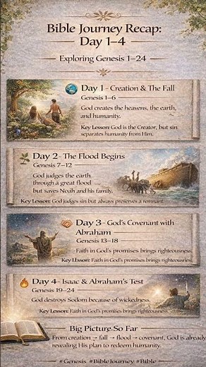 Bible Reading Recap Day 1–4 | Genesis 1–24 Summary