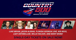 150K views · 1.7K shares | SINGLE-DAY TICKETS NOW ON SALE & DAY-BY-DAY LINEUP ANNOUNCED! Visit country500.com for more information. Buy your tickets to see Luke Bryan, Jason Aldean, Florida Georgia Line, Kid Rock, Lady Antebellum, Willie Nelson, and many more during Memorial Day Weekend, May 27-29! | Country 500 | Facebook