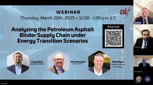 Analyzing the Petroleum Asphalt Binder Supply Chain under Energy Transition Scenarios | Asphalt Institute Foundation
