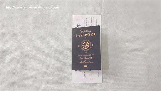 Passport Wedding Card Design With Boarding Pass