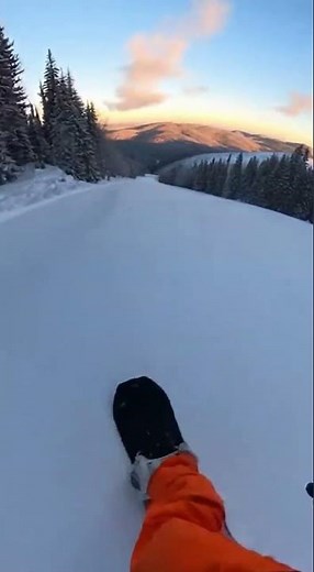 High-energy snowboarding ride