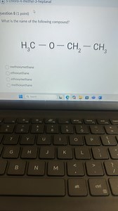 What is the name of the following compound? H₃C - O - CH₂ - ... | Filo