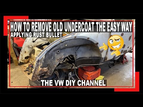 HOW TO REMOVE UNDERCOATING The Easy Way, on a VW Classic Beetle - VW Beetle Restoration Bodywork Bug