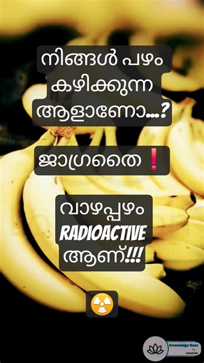 വാഴപ്പഴം ഒരു ഭീകരൻ ആണ്...| You Eat Radioactive Food Every Day — Here’s How! 😱 - MALAYALAM