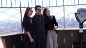 Jet Li and his daughters Jane and Jada attend the lighting of the...