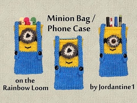 New Minion Bag / Phone Case / Purse / Pencil Pouch - Made on the Rainbow Loom
