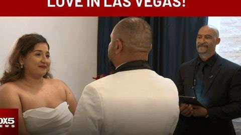 Hundreds of couples celebrate Valentine’s Day with Las Vegas weddings