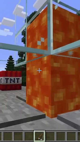 EXPLODING MINECRAFT TNT WITH A FISHING ROD #minecraft #minecraftshorts #shorts