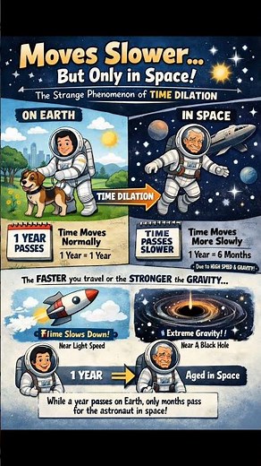 Time Moves Slower in Space?! ⏳🚀 | Time Dilation Explained