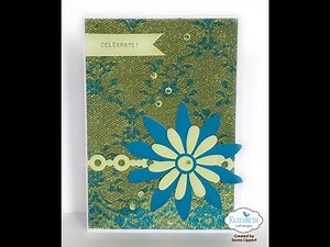 Silk Microfine Glitter Card "Lace" Background how-to