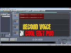 PMI: How to record voice in cool edit pro/Tutorial