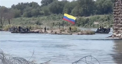 Migrants brazenly hoist foreign flag Texas island as border crisis rages