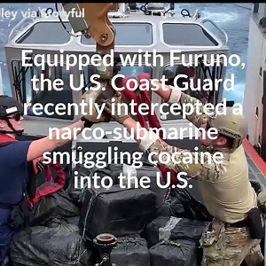 Furuno is proud to work with the United States Coast Guard to keep our country safe. ️Our products help them navigate dangerous situations, such as earlier this month when they intercepted a narco-submarine with a massive load of cocaine. Thanks to U.S. Coast Guard for their service and dedication! #furuno #furunoUSA #FurunoWasThere | Furuno Marine Electronics | Facebook