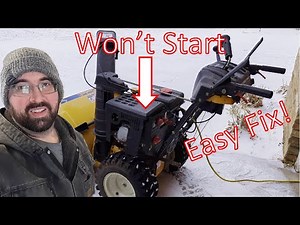 Cub Cadet Snowblower Won't Start - Repairing the Carburetor