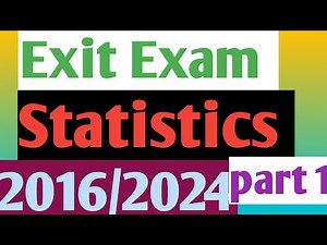 Exit Exam for Statistics 2016/2024