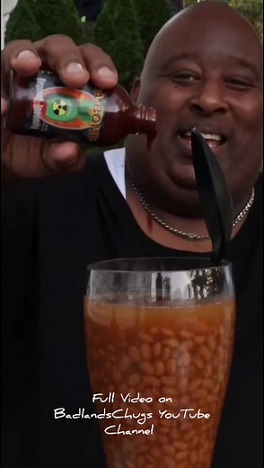 Bean Chug with DaBomb Hot Sauce on BadlandsChugs YouTube Channel