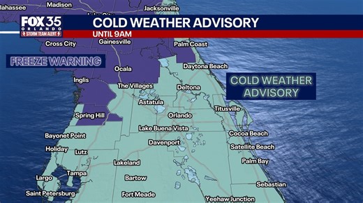 Orlando weather: Chilly weather continues through Wednesday morning across Central Florida