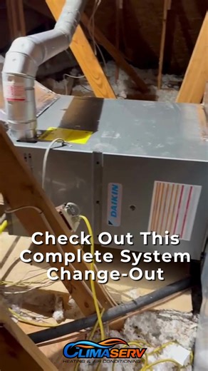 Check out our latest project where we performed a complete system change-out! Our certified technicians seamlessly replaced the furnace, evaporator coil, and condensing unit, ensuring peak performance and efficiency for our valued client. With this state-of-the-art upgrade, they'll experience optimal cooling, increased energy savings, and enhanced comfort all year round! #ClimaServ #Daikin #HVAC #HVACInstallation #ChangeOut #AirHandler #Furnace #Condenser #AirConditioner #HVACMaintenance #HVACLi