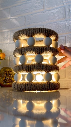 DIY Boho Rope Lamp 🪔✨