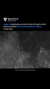 36K views · 5.6K reactions | This sequence uses Lunar Reconnaissance Orbiter image data to create a smooth zoom from the full Moon down to the Apollo 11 landing site where the Eagle descent stage still sits in the regolith more than fifty years later. Follow @spaceeves #Apollo11 #LRO #MoonImaging #SpaceExploration | SpaceEve | Facebook