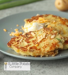20K views · 353 reactions | We LOVE savory pancakes. Make these super easy and cheesy mashed potato pancakes as a delicious dish any time of the day. | The Little Potato Company | Facebook