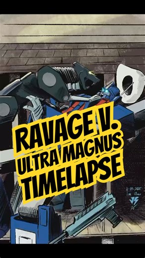 #transformers #ravage vs. #ultramagnus #drawing #timelapse