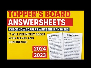 HOW TOPPERS WRITE THEIR ANSWERS || TOPPER'S ANSWERSHEETS #toppers