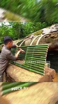 This bamboo house took everything I had #survival #building #satisfying
