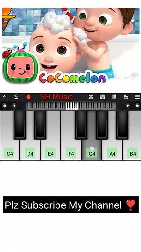 CoComelon - Bath Song | Easy Piano Tutorial | #shorts