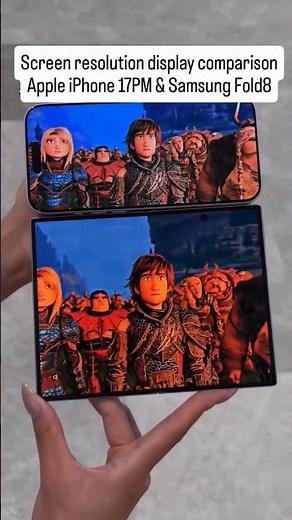 Iphone 17 pro max vs Samsung galaxy Z Fold 8 display #iphonevssamsung #iphone17promax