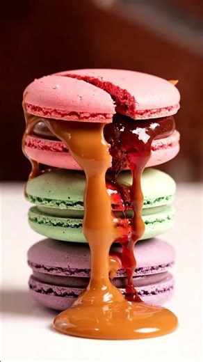 Giant Macaron Tower Smash ASMR – Gooey Chaos 🍬✨ #asmr