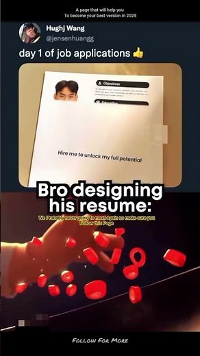 “Bro crafting his CV like he’s forging the infinity stones 💀📄”