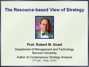 The resource-based view of strategy