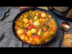 Instant Pot Vegetable Soup with Beans
