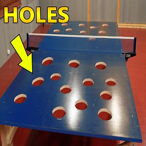 478K views · 3.6K reactions | After each point, we drill more holes in the table! | Pongfinity | Facebook