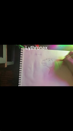 My cursive is kinda bad. Anyways @paul, as requested here is your lynthronax, and surprisingly I finished it way faster than I expected #dinosaur #lythronax #art #fyppppppppppppppppppppppp #paleoart song: tears over bears- modern baseball