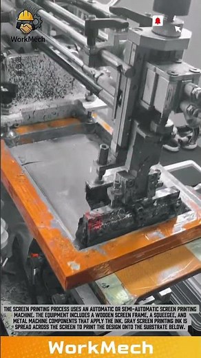 The screen printing process uses an automatic or semi-automatic screen printing machine #tech #work