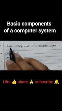 Basic components of a computer system 🖥️ |#computerscience #education #viralshorts #viral #subscribe