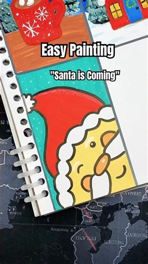 Santa Is Coming l Easy Painting for Beginner #paintingforbeginners
