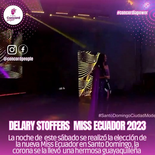 13 reactions | @delary_stoffers es la nueva Miss Ecuador 2023  la hermosa guayaquileña se alzó con la corona de la mujer más bella de nuestro país la noche de este sábado, el evento se realizó en la ciudad de Santo Domingo, la noche estuvo cargada de mucho show y elegancia, en donde 23 ecuatorianas compitieron por la corona. ¿Que opinas? | Concord People | Facebook