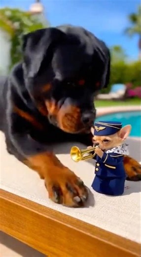 Chihauhau Vs Rottweiler Funny #sora#Comedyanimal#Ai#prankvideo#aivideofunny