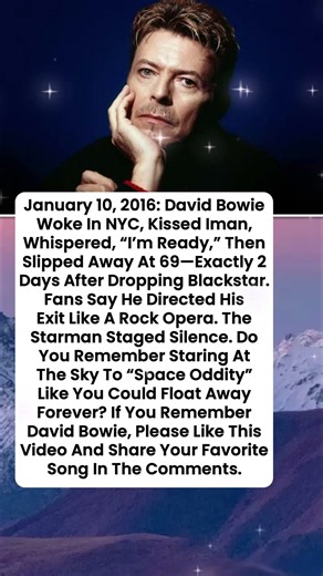 DAVID BOWIE’S HEARTBREAKING FINAL MOMENT