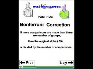 bonferroni error correction definition