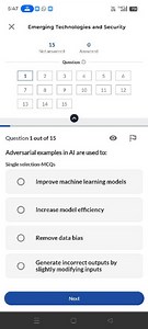 Adversarial examples in AI are used to:Single selection-MCQs... | Filo